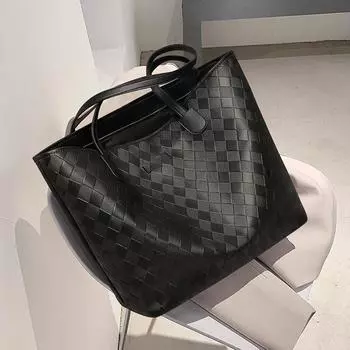 Сумка-тоут женская весна-лето одно плечо пригородная большая вместительная кожаная высококачественная сумка для женщин