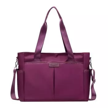 Сумка-тоут женская, вместительная, водонепроницаемая, повседневная, косая, сумка-саквояж, для учебы, для учебы, портативная, через плечо Length 38 Height 28 Thickness 14 серый