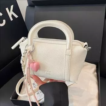 Сумка Trend Lychee Pattern, вместительная, женская, высокого класса, сумка-мессенджер через плечо для поездок на работу и обратно no pendant белый