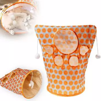 Сумка-туннель для кошек, игровые туннели для домашних животных, игрушки, складные сумки для бурения кошек с плюшевым шариком, мышью, котенком, самостоятельные интерактивные игрушки