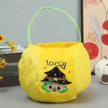 Сумка-тыква на Хэллоуин, сумка-конфетница, украшение для вечеринки с привидениями, сумка-конфетница в виде тыквенного ведра