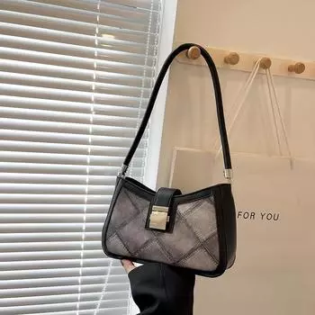 Сумка уникального нишевого дизайна, новая женская сумка 2023 года, популярная в Интернете, сумка под мышкой на одно плечо, универсальная и суперпопулярная маленькая квадратная сумка