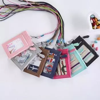 Сумка-унисекс из искусственной кожи с несколькими отделениями на молнии для удостоверения личности, чехол для кредитной карты кофейный