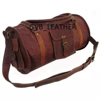 Сумка унисекс из натуральной кожи для путешествий, багажа, спортивной сумки на плечо для выходных 24 X 9 X 9 in коричневый