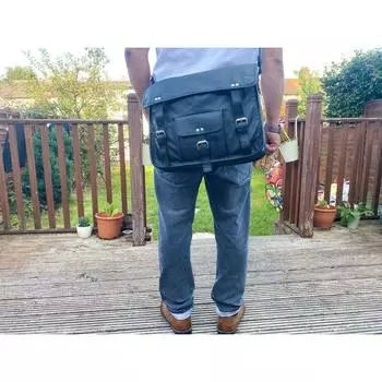 Сумка-унисекс Ранец Школьная сумка ручной работы, Винтажная сумка-мессенджер из натуральной кожи, Офис для ноутбука, Сумка среднего размера 11 x 15 x 4 in коричневый