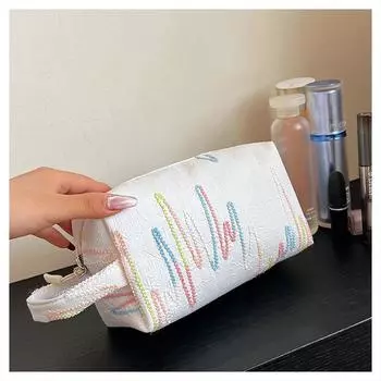 Сумка Универсальная модная косметичка большой емкости Портативная сумка для хранения Студенческая сумка для карандашей Высококачественная косметичка белый