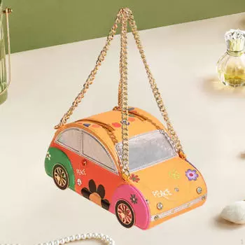 Сумка в автомобильном стиле для женщин, аксессуаров, сумочек для телефона, дамских покупок, ключей Red Car