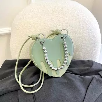 Сумка в форме сердца для женщин 2024 года, новая сумка для любви, нишевая креативная японская корейская иностранная сумка-мессенджер в японском, корейском, иностранном стиле розовый