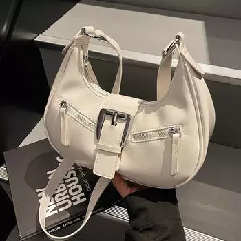 Сумка в стиле ретро-локомотива, женская сумка-подмышка, универсальная сумка через плечо высокого класса, модная сумка-мессенджер для поездок на работу серебряный