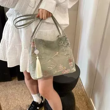 Сумка в стиле ретро, новые модели, шелковая жаккардовая модная минималистичная сумка на одно плечо, женская сумка с диагональным крестом розовый