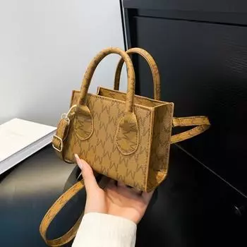 Сумка в стиле ретро с контрастным цветным принтом и буквами, женская, осень 2024 года, новая сумка для мобильного телефона, модная сумка через плечо чёрный