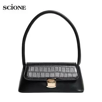 Сумка в стиле ретро, сумка через плечо для подмышек, модная портативная женская кожаная сумка для подмышек, 2020 г. 24cm*9cm*11cm белый