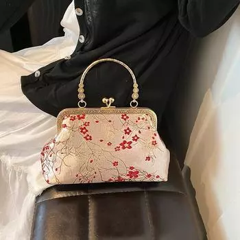 Сумка в стиле ретро в китайском стиле, летняя новая повседневная сумка через плечо 2024 года, простая модная женская сумка на цепочке