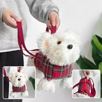 Сумка в том же стиле, что и у собак Вест-Хайленд, мультяшная сумка с изображением пушистого щенка, сумка для осенне-зимней куклы в виде белой башни 40*25cm