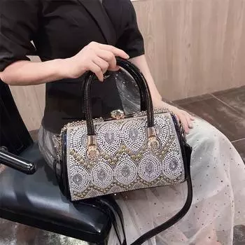 Сумка Water Diamond для женщин 2024 года, новая персонализированная модная сумка-подушка Diamond для женщин, сумка с одним плечом Diamond Crossbody белый