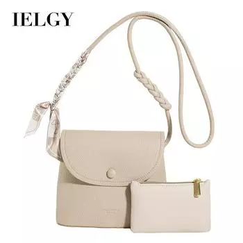 Сумка-ведро большой вместимости IELGY, большая сумка через плечо из мягкой кожи чёрный