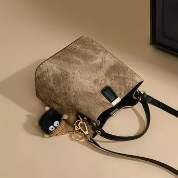 Сумка-ведро через плечо женская крайняя плоть высокого качества изысканная ручная сумка через плечо