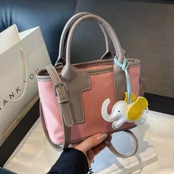 Сумка-ведро Color Block Женская сумка через плечо Сумка через плечо хаки