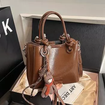 Сумка-ведро для переноски, повседневная и высококачественная сумка через плечо для поездок на работу и обратно чёрный