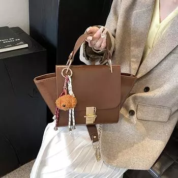 Сумка-ведро для переноски в руке, женская, осень-зима 2024 года, новая ретро-повседневная сумка через плечо, высококачественная трендовая женская сумка