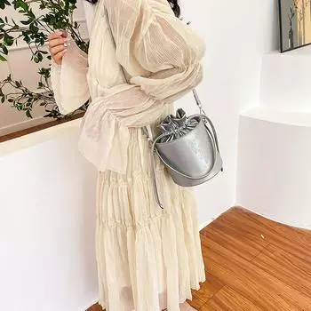 Сумка-ведро для переноски в руке, женская, простая, универсальная, сумка через плечо, 2024, новая нишевая трендовая сумка-мессенджер