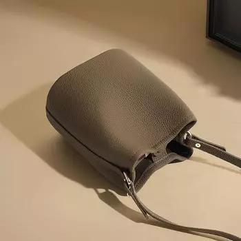 Сумка-ведро для женщин, новая осенне-зимняя женская сумка из натуральной кожи, легкая роскошная высококачественная сумка через плечо из мягкой кожи