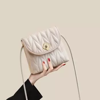 Сумка-ведро для женщин, осень и зима, новая сумка для мобильного телефона из натуральной кожи, высококачественная сумка через плечо, маленькая квадратная сумка