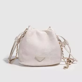 Сумка-ведро Girl Heart Peach Powder Crossbody, женская, с горизонтальным креплением на цепочке, универсальная, маленькая сумка
