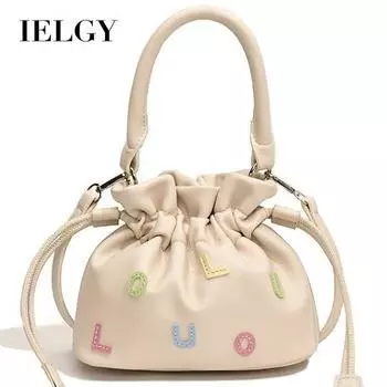 Сумка-ведро IELGY, женская сумка для ручной переноски, универсальная высококачественная сумка через плечо бежевый
