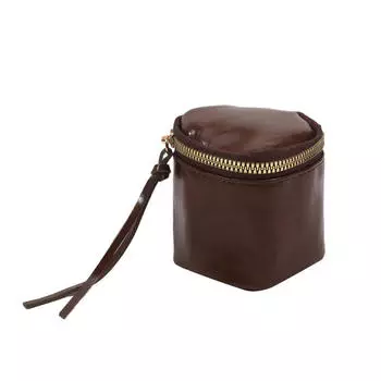 Сумка-ведро из искусственной кожи в стиле ретро, сумка для хранения мелких предметов, женская мода, изысканный геометрический кошелек для монет One Size кофейный