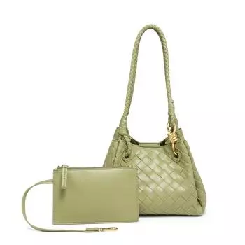 «Сумка-ведро из парашютной ткани 2025 года»: Модная европейская и американская сумка через плечо с узлом. 21x17x16.5 cm