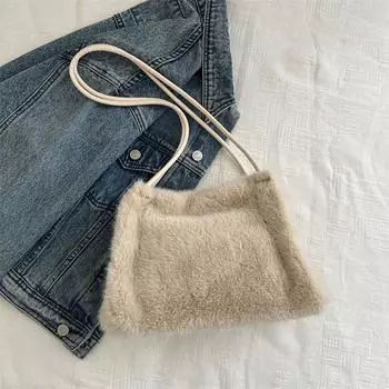 Сумка-ведро из плюша, женская, большая вместимость, на плечо, повседневная, модная, для поездок на работу, сумка-тоут хаки