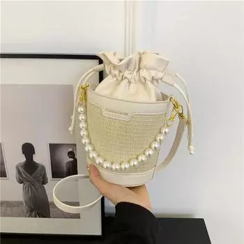 Сумка-ведро из соломы Advanced craft, классическая популярная сумка-ведро для солнечного пляжа, обязательная вещь для отдыха, большая вместимость, лето, Гавайи