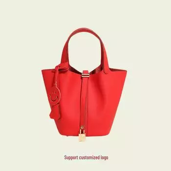 Сумка-ведро из телячьей кожи для женщин 18*13*18 cm