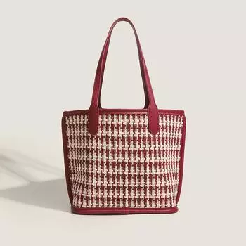 Сумка-ведро Красная гусиная лапка красный