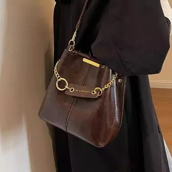 Сумка-ведро, новая осенне-зимняя женская сумка, универсальная сумка через плечо, высококачественная легкая роскошная сумка через плечо для поездок на работу