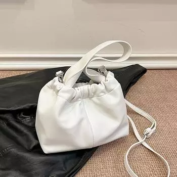 Сумка-ведро Soft Cloud для женщин, летняя коллекция 2024 года, сумка-мешок Macaron Color, повседневная сумка через плечо