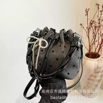 Сумка-ведро Temperament, женская, 2024 года, новая, модная, высокого класса, повседневная, универсальная, сумка-мессенджер