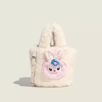 Сумка-ведро, универсальная новая модная высококачественная милая плюшевая нишевая сумка через плечо, портативная меховая сумка