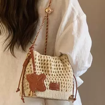 Сумка-ведро Utopia Town 2024, новая универсальная летняя сумка через плечо с косой талией