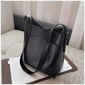 Сумка-ведро в стиле ретро, женская, большой емкости, осень-зима 2024 года, новая модная универсальная сумка-мессенджер через плечо с взрывоопасной талией