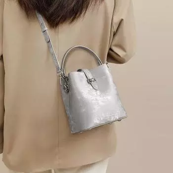 Сумка-ведро весна-лето через плечо кожаная сумка с одним плечом женская сумка для мам