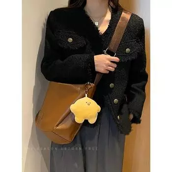 Сумка-ведро женская 2024 года, новая повседневная сумка-тоут большой вместимости, универсальная сумка-мессенджер для студентов