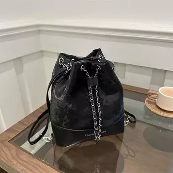 Сумка-ведро женская 2025 новый нишевый дизайн цепной рюкзак женский высококачественный модный кроссбоди белый рюкзак фиолетовый