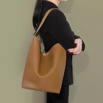 Сумка-ведро, женская летняя новая винтажная сумка из искусственной кожи на одно плечо, большая вместимость, универсальная модная сумка для поездок на работу