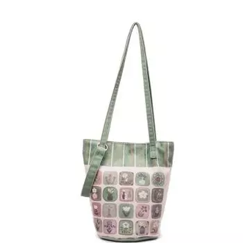 Сумка-ведро Женская мультяшная на плечо через плечо