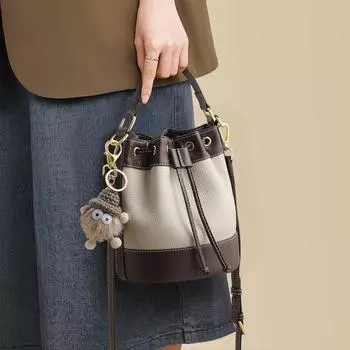 Сумка-ведро женская осенне-зимняя сумка через плечо кожаная женская сумка супер популярная сумка через плечо