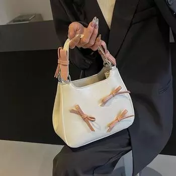 Сумка-ведро Женская сумка через плечо с бантом чёрный