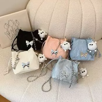 Сумка-ведро, женская сумка через плечо, сумка через плечо синий