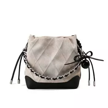 Сумка-ведро Женская сумка через плечо Весна/Лето Портативная сумка через плечо с цепочкой